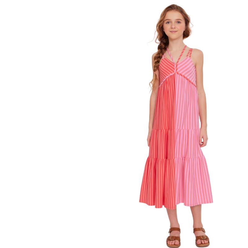 Amy Byer Girls 7-16 Sleeveless Dress with Necklace – S&D Kids